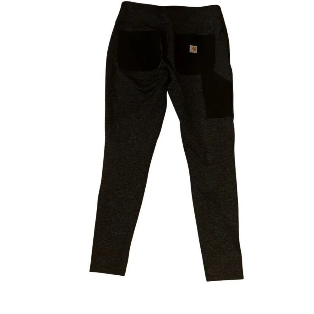 Carhartt FORCE FITTED lightweight UTILITY LEGGING women sz MED 8 gray/ black
